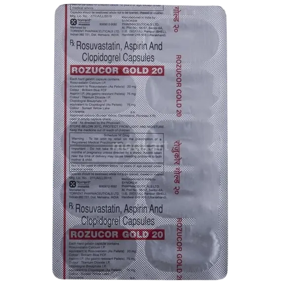 rozucor gold 20mg capsule 10's